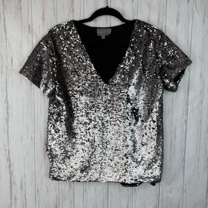 Anthropologie Virginia & Vanessa sequin top